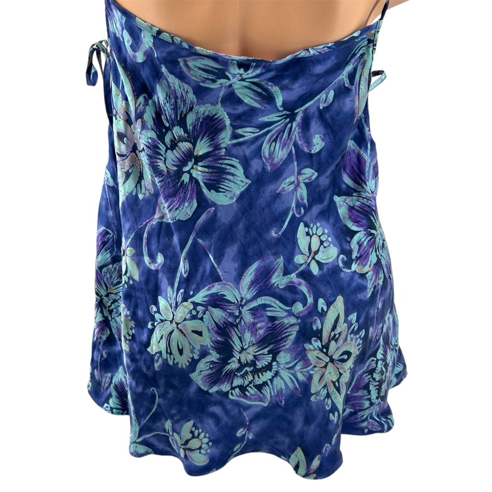 Victoria’s Secret Vtg Y2K 100% Silk Floral Print Peekaboo Side Tie Nightie Dress - Picture 7 of 12